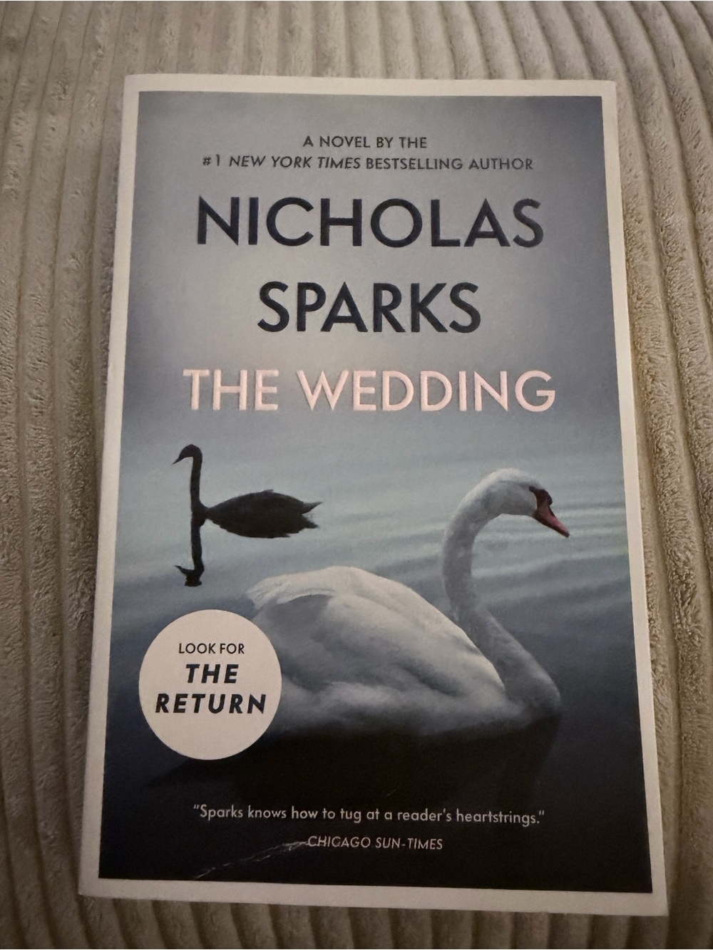 Nicholas Sparks "The Wedding" Paperback - Blue/White Cover